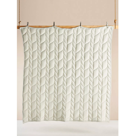 Anthropologie Vatteret Jersey Quilt Queen NWT - Picture 2 of 5